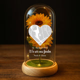 Ewige Sonnenblume in Glaskuppel als Valentinstagsgeschenk von Love & Faith