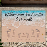 Fußabdrücke Fußmatte 70x50xm personalisiert gefertigt von Love & Faith