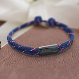 Für dich - Personalisiertes Segeltau Armband mit Namen und Symbol unisex