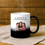 Magische Tasse mit Thermo-Farbwechsel und personalisiertem Namen – witzige Geschenkidee von Love & Faith