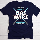 Möge der Ruhestand mit dir sein - Personalisiertes T-Shirt zur Rente für Sci Fi Fans