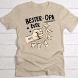 Bester Opa Ever - Individuelles T-Shirt für Opa mit Namen der Enkelkinder für Zusammenhalt