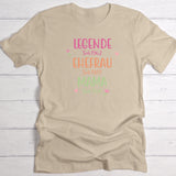 Legende Ehefrau Mama beiges T-shirt mit personalisiertem Aufdruck - gefertigt von Love & Faith