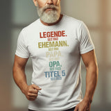 weißes T-Shirt für Männer mit persönlichem Aufdruck Legende, Ehemann, Papa individuelles Vatertagsgeschenk von Love & Faith