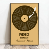 Personalisiertes Poster mit eurem Lieblingssong im Vinyl-Look Unser Song – Motiv 3