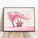 Personalisiertes Poster für Mama & Papa Verbunden – Motiv 2