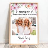 Personalisiertes Poster für Besties mit Lieblingsfoto Besties für immer – Motiv 10