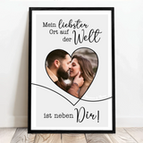 Personalisiertes Poster mit Foto in Herzform für Paare Neben Dir – Motiv 4