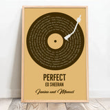Personalisiertes Poster mit eurem Lieblingssong im Vinyl-Look Unser Song – Motiv 12