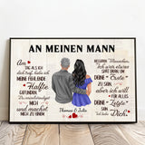 Personalisiertes Poster An meinen Schatz mit Foto für Paare