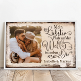Personalisiertes Poster für Paare Neben dir – Motiv 7
