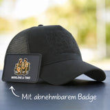 Personalisiertes Cap für Camping Freunde mit Fotoupload Camping Couple – Motiv 5