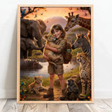 Personalisiertes Poster mit Safari-Szene für Kinder und die ganze Familie Safari – Motiv 11