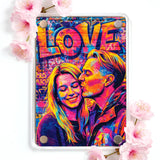 Personalisierter Kühlschrankmagnet für Partner mit Foto-Upload und Spruch von Love & Faith