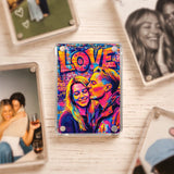 Personalisierter Kühlschrankmagnet für Partner mit Foto-Upload und Spruch von Love & Faith
