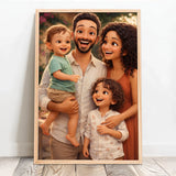 Personalisiertes Poster mit Cartoon Effekt für Mama und Papa Cartoon Love Family – Motiv 10