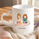 Personalisierte Tasse mit Druck für beste Freundinnen – Rosen welken, Besties bleiben – Motiv 6