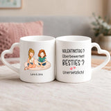 Personalisierte Tasse mit Druck für beste Freundinnen – Rosen welken, Besties bleiben – Motiv 4