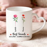 Personalisierte Tasse mit Druck für beste Freunde – Zusammengewachsen – Motiv 3