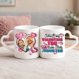 Personalisierte Tasse mit Foto zum Valentinstag für Paare – Unser Valentinstag – Motiv 4