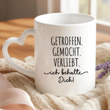 Personalisierte Tasse mit Druck für Paare Ich behalte Dich – Motiv 6