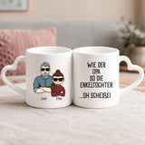 Personalisierte Tasse mit Druck für Opa mit Enkeln – Wie der Opa... – Motiv 4