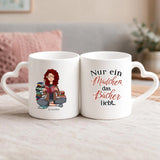 Personalisierte Tasse Büchermädchen mit Foto für beste Freunde – Motiv 4