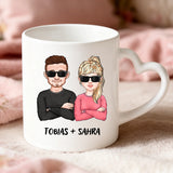 Personalisierte Tasse mit Druck für Paare – Ich liebe dich mehr – Motiv 5