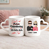Personalisierte Tasse mit Druck für Paare – Ich liebe dich mehr – Motiv 4