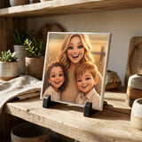 Personalisierte Deko-Fliese mit Foto für Mama – Cartoon Love Mama – Motiv 9