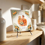 Personalisierte Deko-Fliese mit Foto für Paare Sommer Liebe – Motiv 9