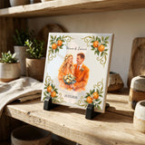 Personalisierte Deko-Fliese mit Foto für Paare Sommer Liebe – Motiv 10