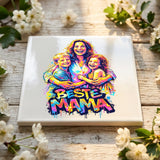Personalisierte Deko-Fliese mit Foto für Mama Streetart-Design – Motiv 4