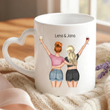 Personalisierte Tasse mit Druck für beste Freundinnen – Besties statt Blumen – Motiv 6