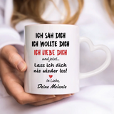 Personalisierte Tasse mit Druck für deinen Partner – Dich behalte ich – Motiv 2
