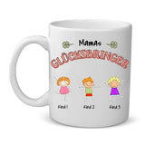Personalisierte Tasse Mamas Glücksbringer mit Foto für Mama & Papa – Motiv 2