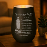Personalisiertes Windlicht mit Gravur für beste Freundinnen – Freundschaft – Motiv 6