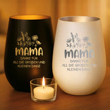 Personalisiertes Windlicht mit Gravur für Mama – Danke Mama – Motiv 9