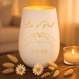 Personalisiertes Windlicht mit Gravur für Paare – Wahre Liebe – Motiv 4