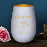 Personalisiertes Windlicht mit Gravur für Paare – Wahre Liebe – Motiv 6