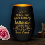 Personalisiertes Windlicht mit Gravur zum Muttertag für Mama – Motiv 3