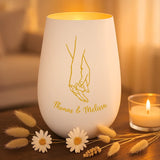 Personalisiertes Windlicht Forever love mit Gravur für Paare – Motiv 4