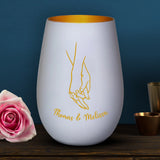 Personalisiertes Windlicht Forever love mit Gravur für Paare – Motiv 6