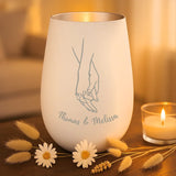Personalisiertes Windlicht Forever love mit Gravur für Paare – Motiv 11
