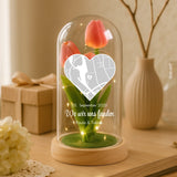 Personalisierte Goldene Rose mit Druck, Karte und Koordinaten für Paare – Wo wir uns fanden – Motiv 7