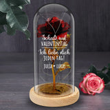 Personalisierte Goldene Rose mit Druck für Paare zum Valentinstag – Jeden Tag