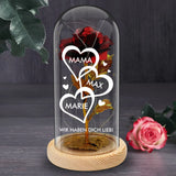 Personalisierte Goldene Rose mit Druck für Mama – Mamas Herzchen