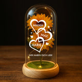 Personalisierte Goldene Rose mit Druck für Mama – Mamas Herzchen – Motiv 8
