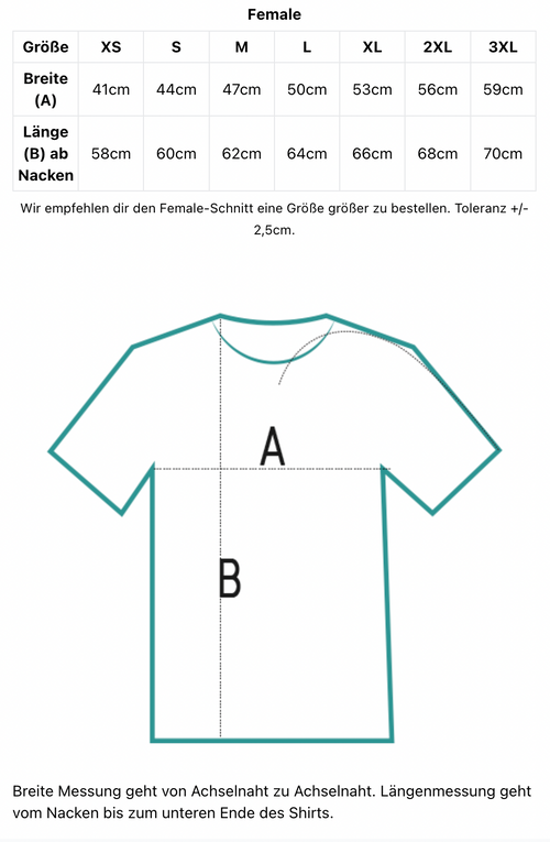 Produktdetails - T-Shirt Female