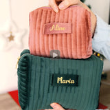 Beauty Kram - Personalisierte Kosmetiktasche für Make Up und Reiseutensilien aus Premium Samt